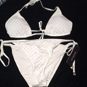Bebe Sparkling White Bikini